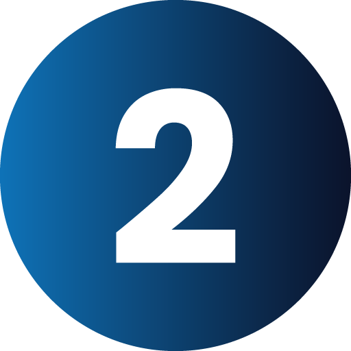 Number 2 encircled
