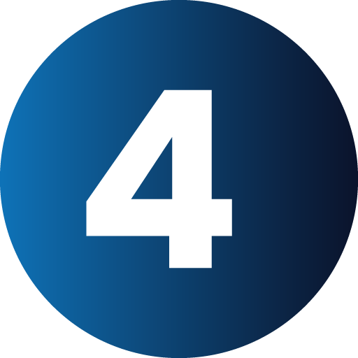 Number 4 encircled