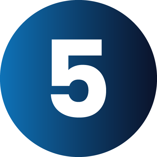 Number 5 encircled